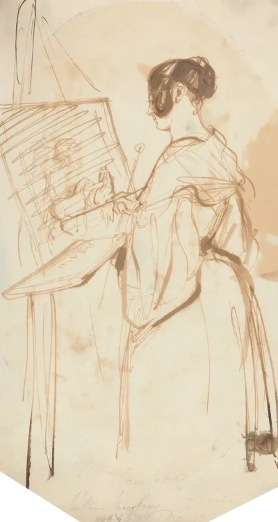 A Lady Painting