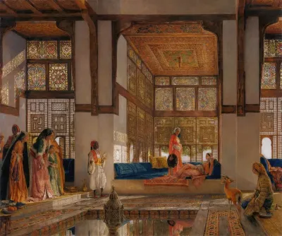 A Lady Receiving Visitors The Reception