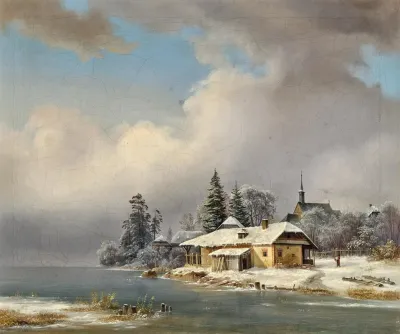 A Lakeshore In Winter