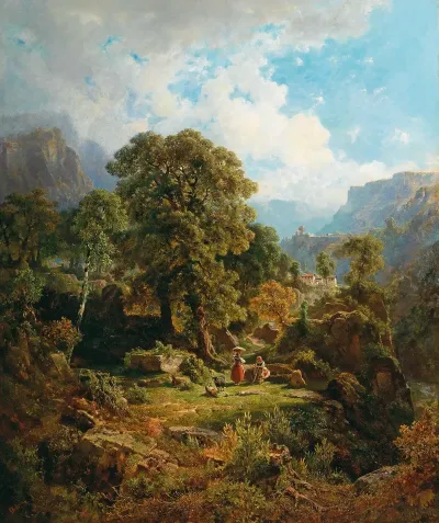 A Landscape In The Fassa Valley South Tyrol