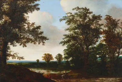 A Landscape With Travelers In The Foreground