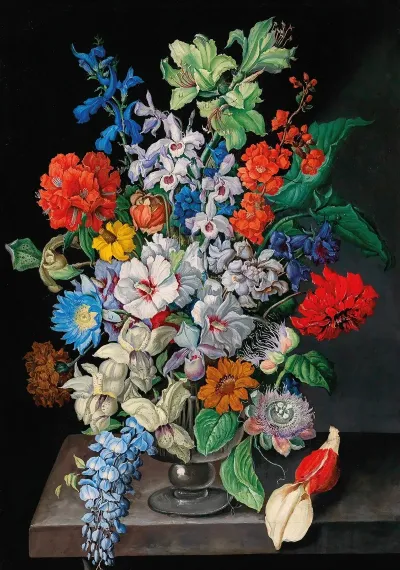 A Large Bouquet Of Flowers