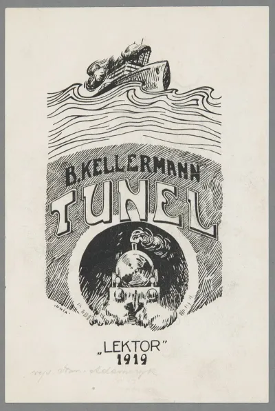 A Leaflet Advertising The Novel The Tunnel By Bernhard Kellermann