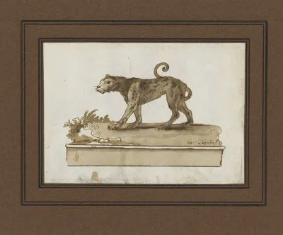 A Leopard Moving To The Left On A Base
