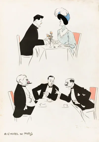 A Lhotel De Paris Two Tables One With J P Morgan