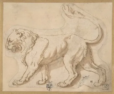 A Lion In Profile Facing To The Left Leo