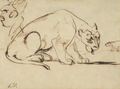 A Lioness And A Caricature Of Ingres