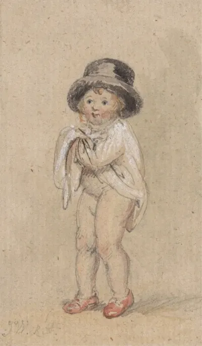 A Little Boy With Red Shoes Child With Red Shoes And A Top Hat