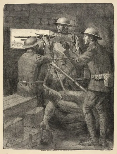 A Machine Gun Emplacement In The Old Verdun Trenches