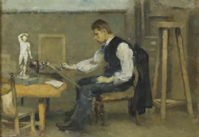 A Man Drawing 2