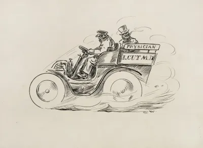 A Man Driving A Physician I Cut M D In A Car