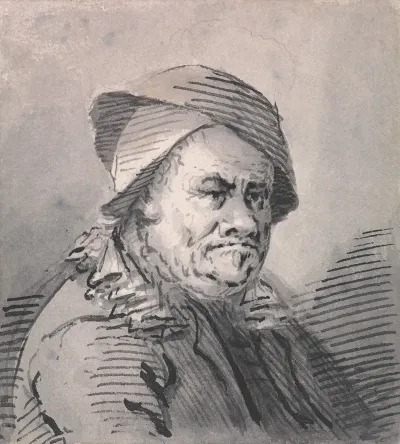 A Man In Eccentric Head Gear And Collar