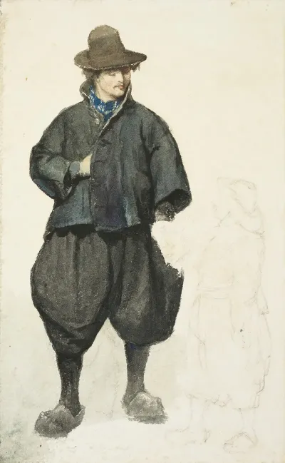 A Man In Marken Costume Fisherman