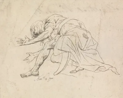 A Man Kneeling