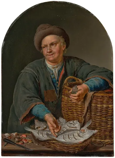 A Man Selling Fish