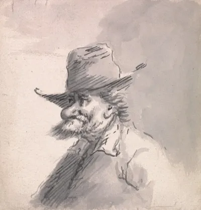 A Man With A Bottle Nose Wearing A Hat