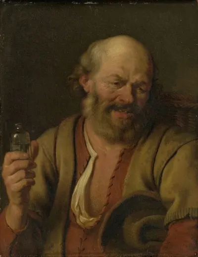 A Man With A Gin Bottle
