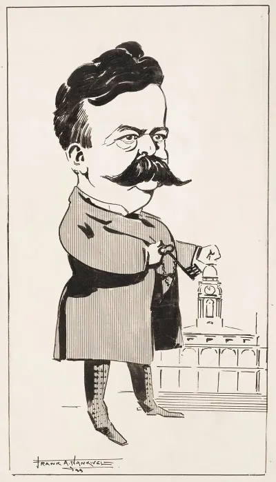 A Man With A Key In One Hand And His Fist On A Capitol Building