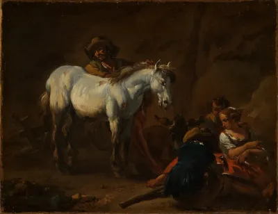 A Man With A White Horse