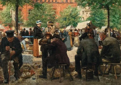 A Market Day In Lubeck