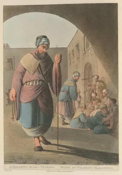 A Maronite Monk And Pilgrims