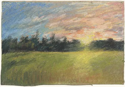 A Meadow At Sunset