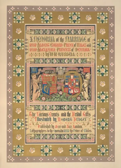 A Memorial Of The Marriage Of H R H Albert Edward Prince Of Wales And H R H Alexandra Princess Of Denmark