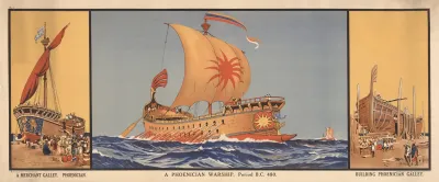 A Merchant Galley Phoenician A Phoenician Warship Period B C 480 Building Phoenician Galley