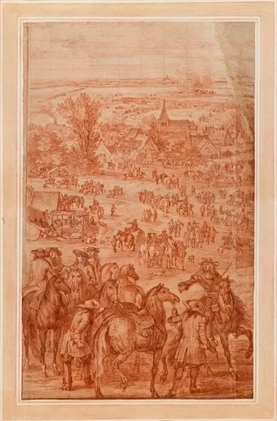 A Military Camp Study For The Painting The Arrival Of Louis Xiv Before Maestricht 1673
