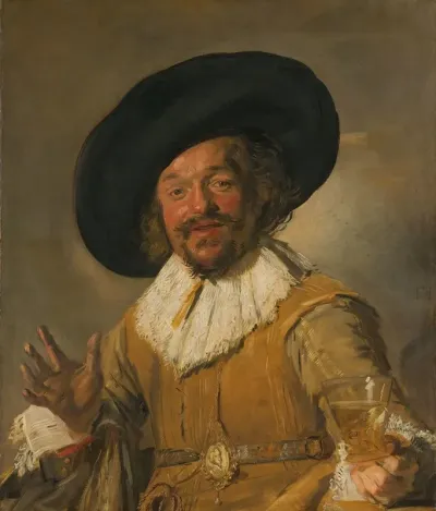 A Militiaman Holding A Berkemeyer Known As The Merry Drinker