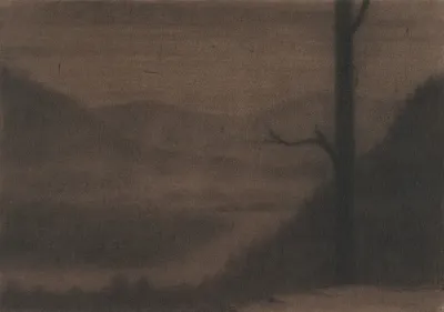 A Misty River Landscape