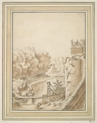 A Moat Near A Castle