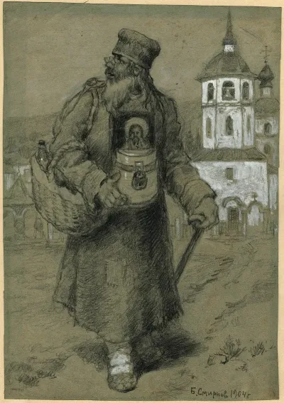 A Monk Collecting Taxes For The Construction Of The Church In Irkutsk