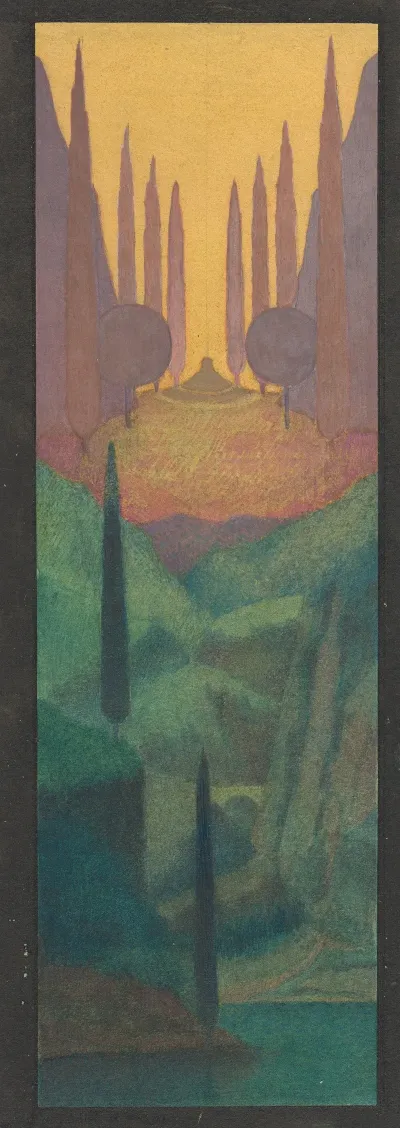 A Monument In A Mountainous Landscape