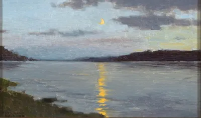 A Moonlit Night On A Lake