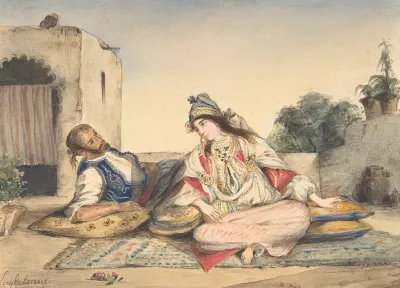 A Moroccan Couple On Their Terrace
