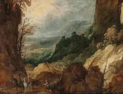 A Mountainous Landscape With Travellers 2