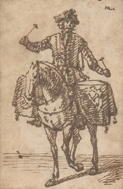 A Mounted Drummer From The Front