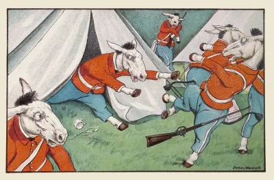 A Mule Broke Out With Chicken Pox Broke Out His Tent You See