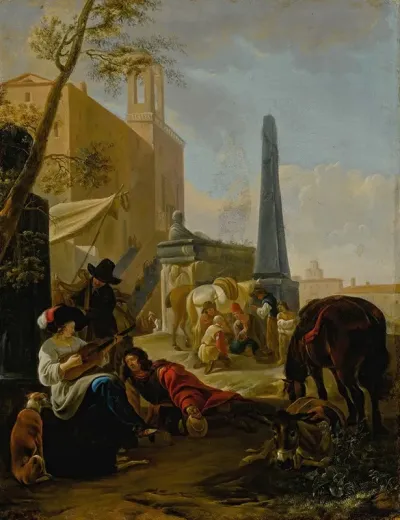 A Musical Party At The Church Of S Trinita Dei Monti Rome