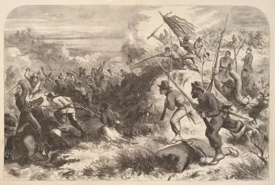A Negro Regiment In Action