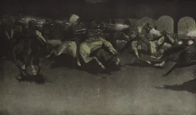 A Night Attack On A Government Wagon Train