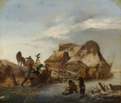 A Noblemans Sleigh On The Ice