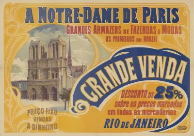 A Notre Dame De Paris Grandes Armazens De Fazendas E Modas Os Primeiros Do Brazil Grande Venda