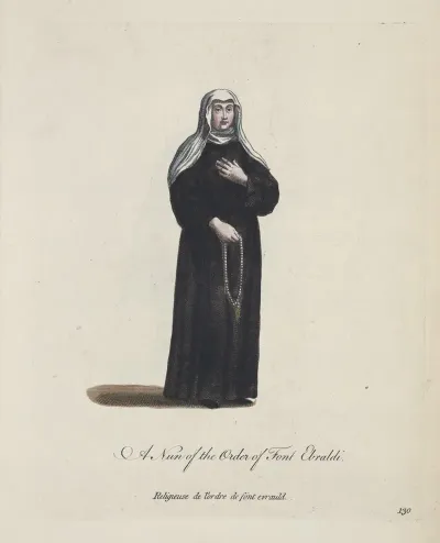 A Nun Of The Order Of Font Ebraldi Religeuse De Lordre De Font Evrauld