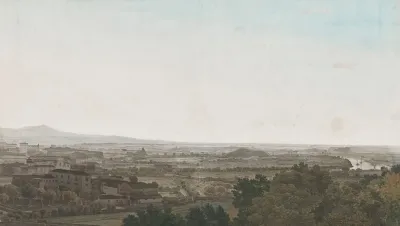 A Panoramic View Of Rome From The Aventine Hill Towards The South