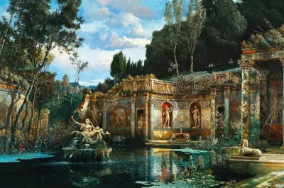 A Park Landscape With Nymphaeum Rome