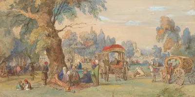 A Party At The Sweet Waters Of The Bosphorus Constantinople