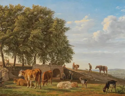 A Pasture With Washerwomen