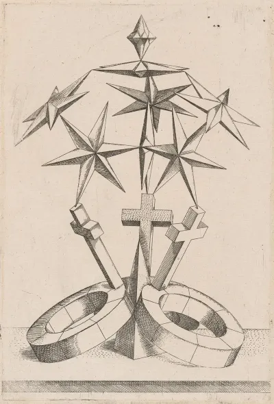 A Perspective Of Seven Stars Balanced On Three Crosses